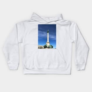 Angel Gabriel on Millennium Column Budapest Hungary Kids Hoodie